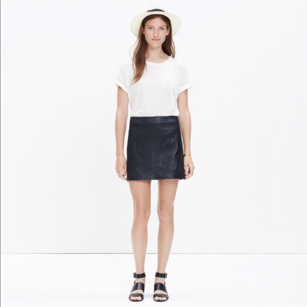 MADEWELL x SEZANE Leather Miniskirt